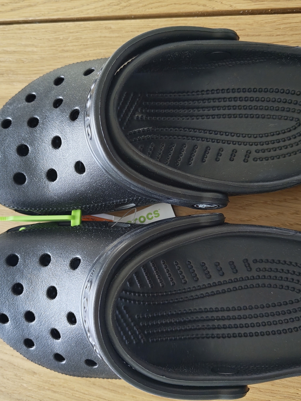 Crocs Classic Black Clogs M5 W7 Unisex Slip On Comfort Shoes